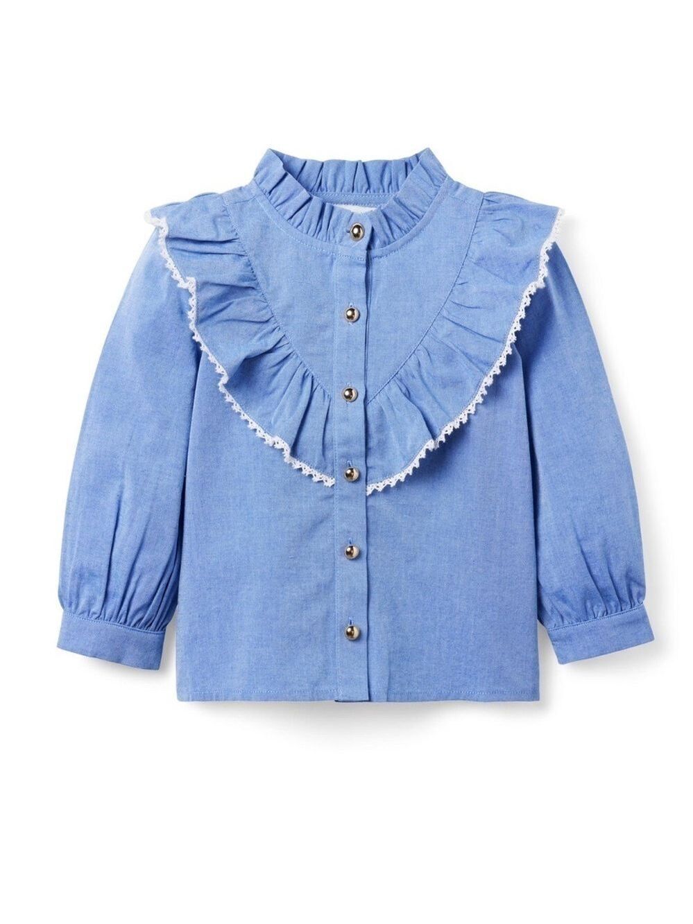 Janie and Jack blue ruffled top